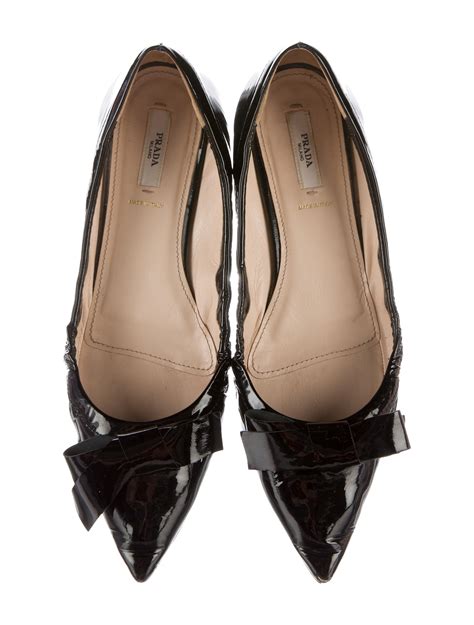 prada pointed flats|designer Prada flats.